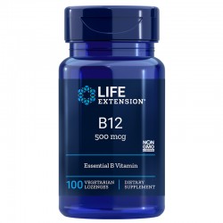 Витамин В12 (метилкобаламин) 500 µg 100 таблетки за смучене Life Extension