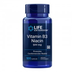 Витамин В3 (ниацин) 500 mg 100 капсули Life Extension