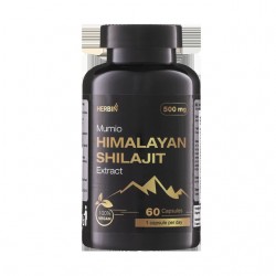 Хималайско мумио (шилажит) 500 mg x 60 капсули | Himalayan shilajit Herbin, ЧП Голден Фарм