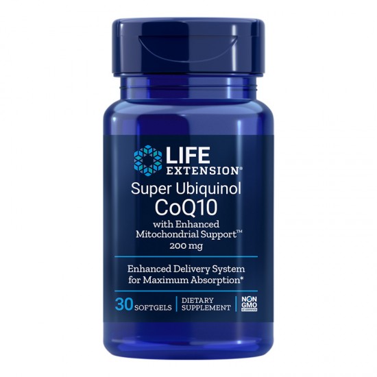 Коензим Q10 (убиквинол) 200 mg 30 софтгел капсули Life Extension