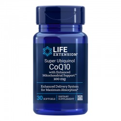Super Ubiquinol CoQ10 with Enhanced Mitochondrial Support Коензим Q10 с подобрена митохондриална подкрепа 100mg 30 софтгел капсули Life Extension