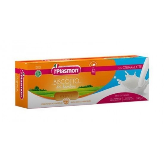 ПЛАЗМОН Бишкоти за деца със сметана 12+ 240гр | PLASMON Biscotto dei bambini di latte 12+ 240g