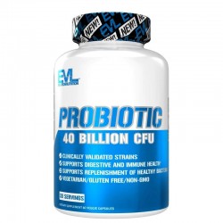 Пробиотик 40 млрд. активни пробиотици, 4 щама формула х 60 капсули | Probiotic, Evlution Nutrition