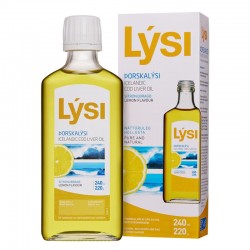 Омега-3 2160 mg (масло от черен дроб на исландска риба треска) х 240 ml с вкус на лимон Луси | Icelandic Cod Liver Oil x 240 ml Lýsi