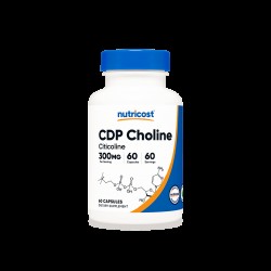 Цитиколин 300мг x 60 капсули НУТРИКОСТ | CDP Choline x 60 caps NUTRICOST