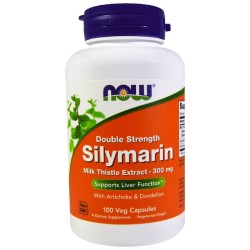 СИЛИМАРИН ДВОЙНА СИЛА 300мг капсули 100 бр. НАУ ФУУДС | SILYMARIN DOUBLE STRENGTH (MILK THISTLE EXTRACT) 300mg  veggie caps 100s NOW FOODS