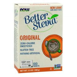 ЕКСТРАКТ ОТ СТЕВИА пакетчета 100 бр. НАУ ФУУДС | STEVIA EXTRACT packets 100s NOW FOODS