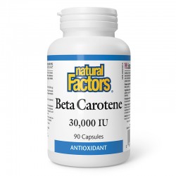 Бета каротин 30000 IU x 90 капсули НАТУРАЛ ФАКТОРС | Beta Carotene x 90 caps NATURAL FACTORS