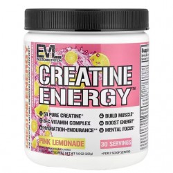 Креатин монохидрат 5000 mg x 255 g прах, с вкус на розова лимонада | Creatine Energy™ Pink Lemonade, Evlution Nutrition