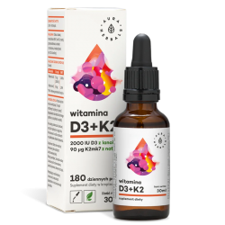 Витамин D3 + K2 x 30 мл, капки Аура Хербалс | Witamina D3 + K2 x 30 ml, drops Aura Herbals           