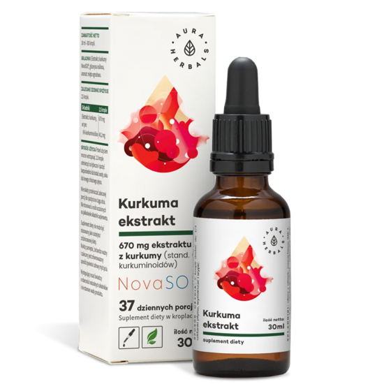 Куркума x 30 мл, капки Аура Хербалс | Kurkuma ekstrakt - NovaSOL x 30 ml, drops Aura Herbals           