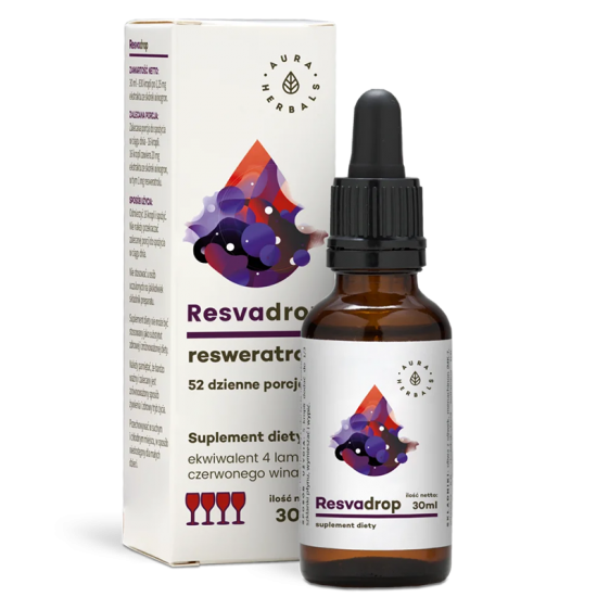 Ресвератрол x 30 мл, капки Аура Хербалс | Resvadrop - Resweratrol x 30 ml, drops Aura Herbals           