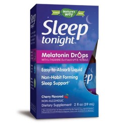 СЛИЙП ТУНАЙТ Разтвор с Мелатонин, L-теанин и билки 59мл НЕЙЧЪР'С УЕЙ | SLEEP TONIGHT Melatonine and L-theanine drops 59ml NATURE'S WAY