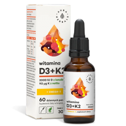 Витамин D3 + K2 + Oмега-3 x 30 мл, капки Аура Хербалс | Witamina D3 + K2 + Omega-3 x 30 ml, drops Aura Herbals           