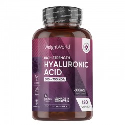 Хиалуронова киселина 600 mg х 120 капсули Уейт Уърлд | Hyaluronic Acid High Strength x 120 caps Weight World 