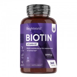 Биотин 12000 μg x 365 таблетки | Biotin, WeightWorld