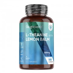 L-Теанин + маточина x 180 капсули | L-Theanine with Lemon Balm, WeightWorld