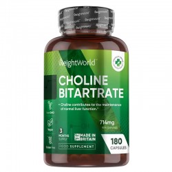 Холин (битартарат) х 180 капсули Уейт Уърлд | Choline Bitartrate x 180 caps Weight World 