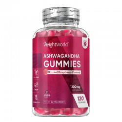 Ашваганда Гъми х 120 желирани таблетки, с вкус на малина | Ashwagandha Gummies, WeightWorld
