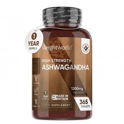 Ашваганда 120 mg х 365 таблетки Уейт Уърлд | Aswagandha High Strength x 365 tabs Weight World 