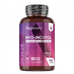 Мио-инозитол с фолиева киселина, витамин В6 и хром х 120 таблетки | Myo-Inositol, WeightWorld