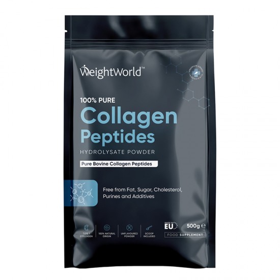 Говежди колагенови пептиди (тип I) x 500 g прах | Pure Collagen Peptides Hydrolysate Powder, WeightWorld