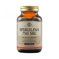 СПИРУЛИНА 750мг капсули x 80бр. СОЛГАР | SPIRULINA 750mg caps 80s SOLGAR