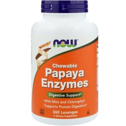 ЕНЗИМИ ОТ ПАПАЯ лонжети 360 бр. НАУ ФУУДС | PAPAYA ENZYMES softgels 360s NOW FOODS