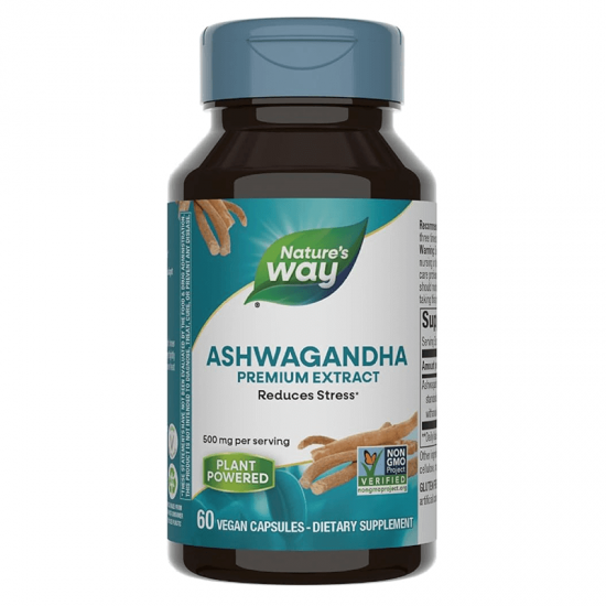 АШВАГАНДА ЕКСТРАКТ 500мг капсули 60 бр. НЕЙЧЪР‘С УЕЙ | ASHWAGANDHA 500mg caps 60s NATURE'S WAY