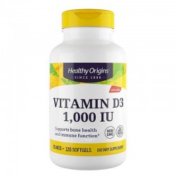 Витамин D3 1000 IU/ 25 µg x 120 софтгел капсули | Vitamin D3, Healthy Origins