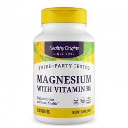 Магнезий (оксид) 133 mg + витамин B6 8 mg x 120 таблетки | Magnesium with Vitamin B6, Healthy Origins