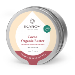 ИКАРОВ Органично какаово масло за тяло - ШИЙ И КОКОС 120мл | IKAROV Cocoa organic butter - SHEA & COCONUT 120ml