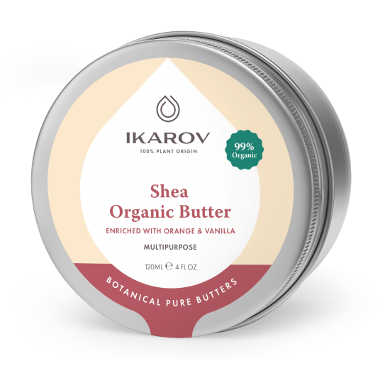 ИКАРОВ Органично масло за тяло от ший - ПОРТОКАЛ И ВАНИЛИЯ 120мл | IKAROV Shea organic butter - ORANGE & VANILLA 120ml