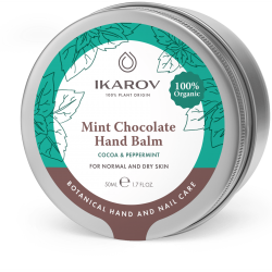 ИКАРОВ БИО Ментов шоколад балсам за ръце - КАКАО И МЕНТА 50мл | IKAROV BIO Mint chocolate hand balm - COCOA & PEPPERMINT 50ml