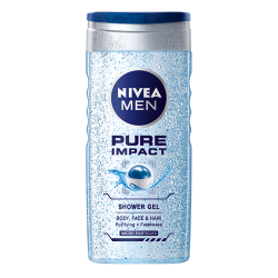 НИВЕА МЕН ПЮР ИМПАКТ Душ гел 250мл | NIVEA MEN PURE IMPACT Shower gel 250ml