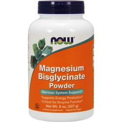 МАГНЕЗИЕВ БИСГЛИЦИНАТ пудра (на прах) 227гр НАУ ФУУДС | MAGNESIUM BISGLYCINATE Powder 227gr NOW FOODS