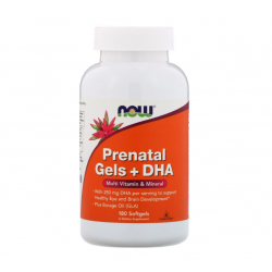 ПРЕНАТАЛ С ДХА капсули x 180бр НАУ ФУУДС | PRENATAL + DHA softgels 100с NOW FOODS