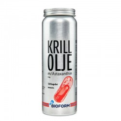 Крил (масло) + астаксантин х 120 капсули | Krill Olje m/ Astaxanthin, Bioform