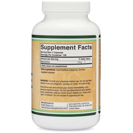 Бета Аланин капсули x 240 бр Дабъл Ууд | Beta Alanine caps x 240 s Double Wood