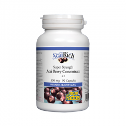АКАЙ БЕРИ КОНЦЕНТРАТ 4:1 500мг капсули 90бр. НАТУРАЛ ФАКТОРС | ACAI BERRY CONCENTRATE 4:1 500mg caps 90s NATURAL FACTORS