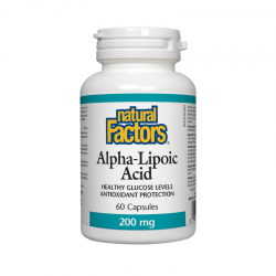 АЛФА ЛИПОЕВА КИСЕЛИНА 200мг капс. 60бр НАТУРАЛ ФАКТОРС | ALPHA LIPOIC ACID 200mg caps 60s NATURAL FACTORS
