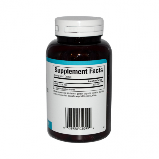 АЛФА ЛИПОЕВА КИСЕЛИНА 200мг капс. 60бр НАТУРАЛ ФАКТОРС | ALPHA LIPOIC ACID 200mg caps 60s NATURAL FACTORS
