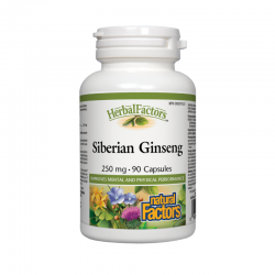 СИБИРСКИ ЖЕНШЕН (Елеутеро) 250мг капсули 90бр НАТУРАЛ ФАКТОРС | SIBERIAN GINSENG 250mg caps 90s NATURAL FACTORS