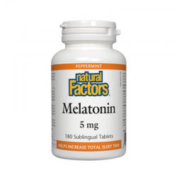 МЕЛАТОНИН 5мг 180 таблетки НАТУРАЛ ФАКТОРС | MELATONIN 5mg 180 tabs NATURAL FACTORS