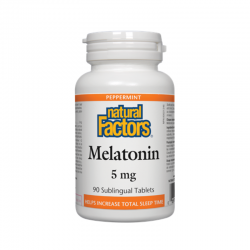 МЕЛАТОНИН 5мг 90 таблетки НАТУРАЛ ФАКТОРС | MELATONIN 5mg 90 tabs NATURAL FACTORS