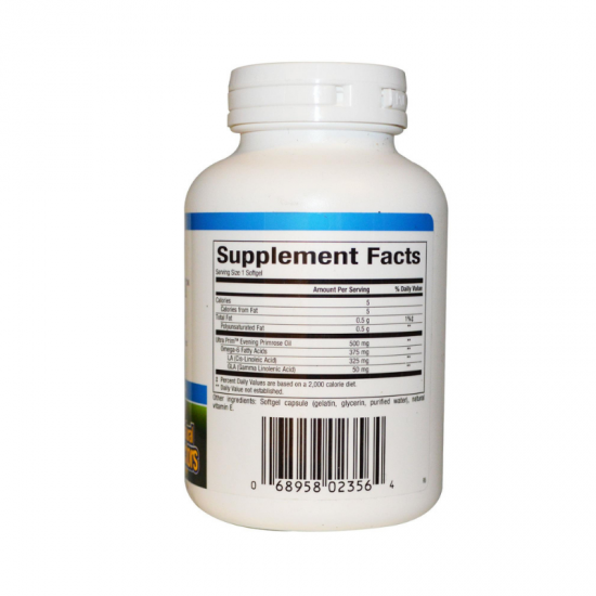ВЕЧЕРНА ИГЛИКА МАСЛО 500мг меки капс.180бр. НАТУРАЛ ФАКТОРС | ULTRA PRIM oil 500mg softgels 180s NATURAL FACTORS