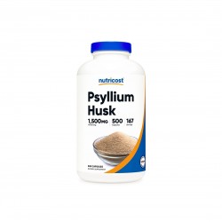 Псилиум Хуск фибри 500мг x 500 капсули НУТРИКОСТ | Psyllium Husk x 500 caps NUTRICOST