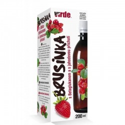 Червена боровинка + бета-глюкани от гъба Рейши x 200 ml сироп, с вкус на ягода | Brusinka s Betaglukanem, Virde