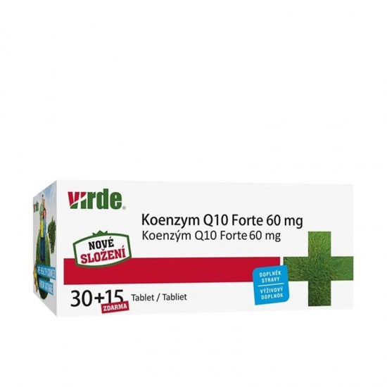 Коензим Q10 Форте 60 mg x 45 таблетки | Koenzym Q10 Forte, Virde