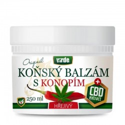 Загряващ конски балсам с конопено масло + CBD x 250 ml | Koňský Balzám Hřejivý S Konopím + CBD, Virde